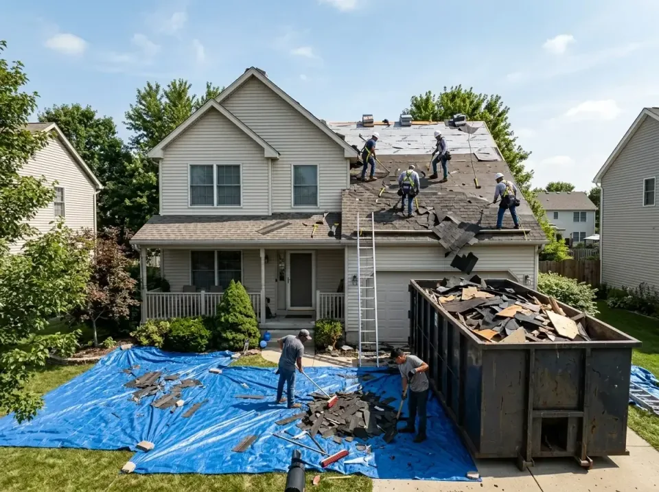 roof-replacement-debris-remova-004 — frequently asked questions, Cheapest Dumpster Rentals in Champaign, IL